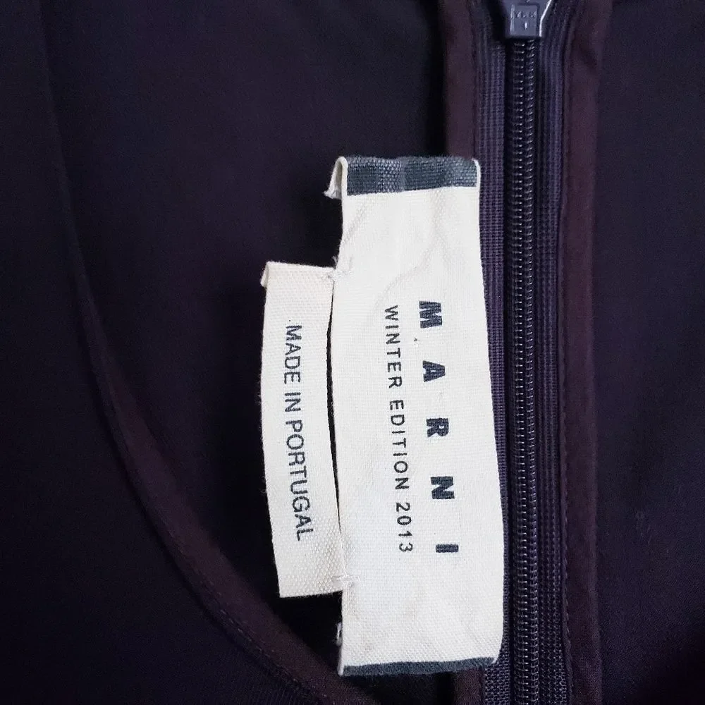 Marni Winter Collection 2013 Brown Scoop Neck Dress - Picture 4 of 8